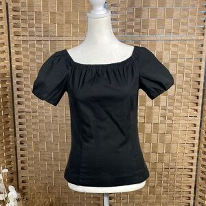 Prada Black Puff Sleeve Blouse